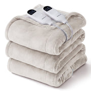 Solid Flannel Heated Blanket
