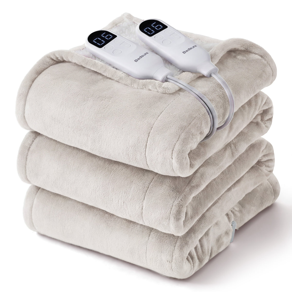Solid Flannel Heated Blanket