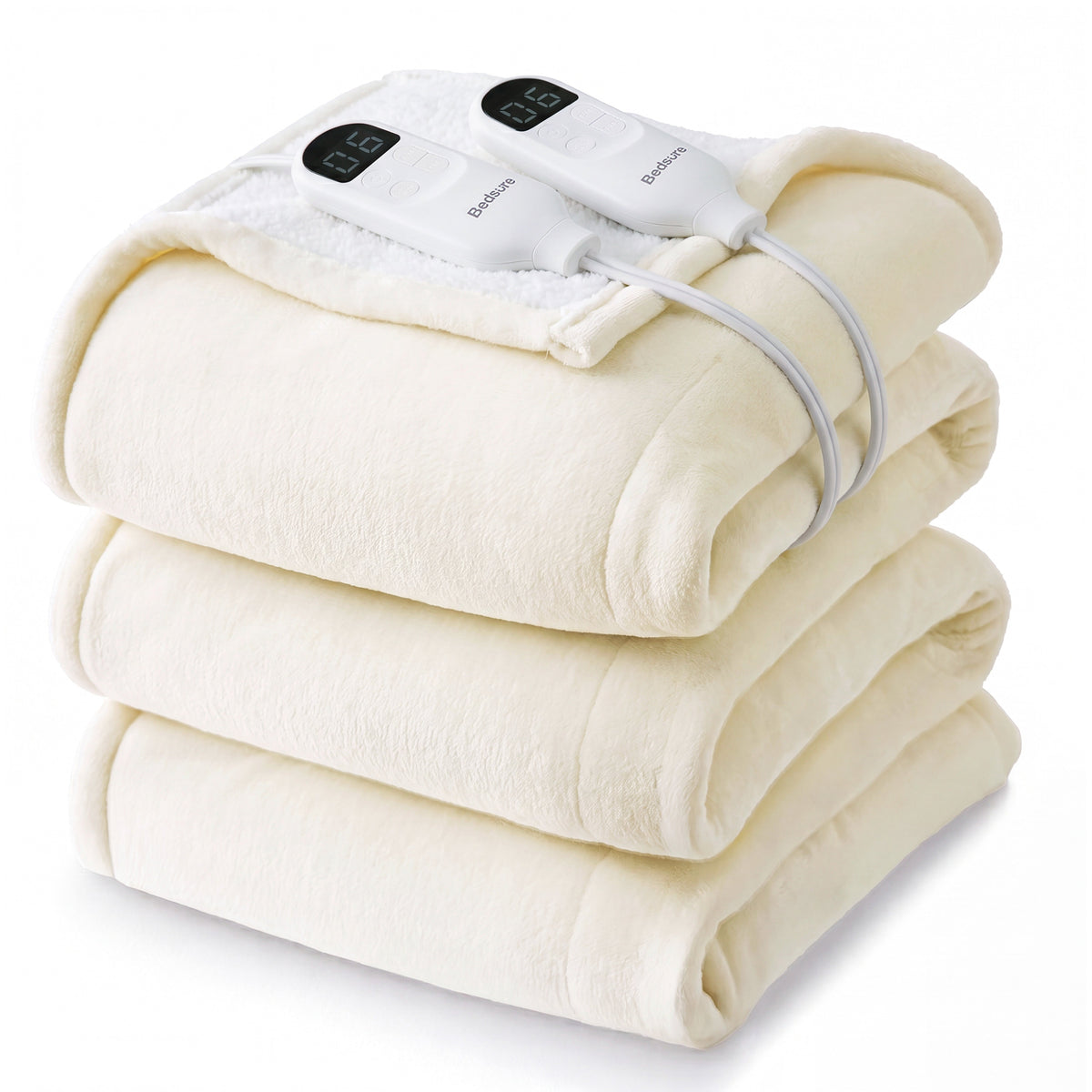Solid Flannel Heated Blanket