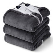 Solid Flannel Heated Blanket