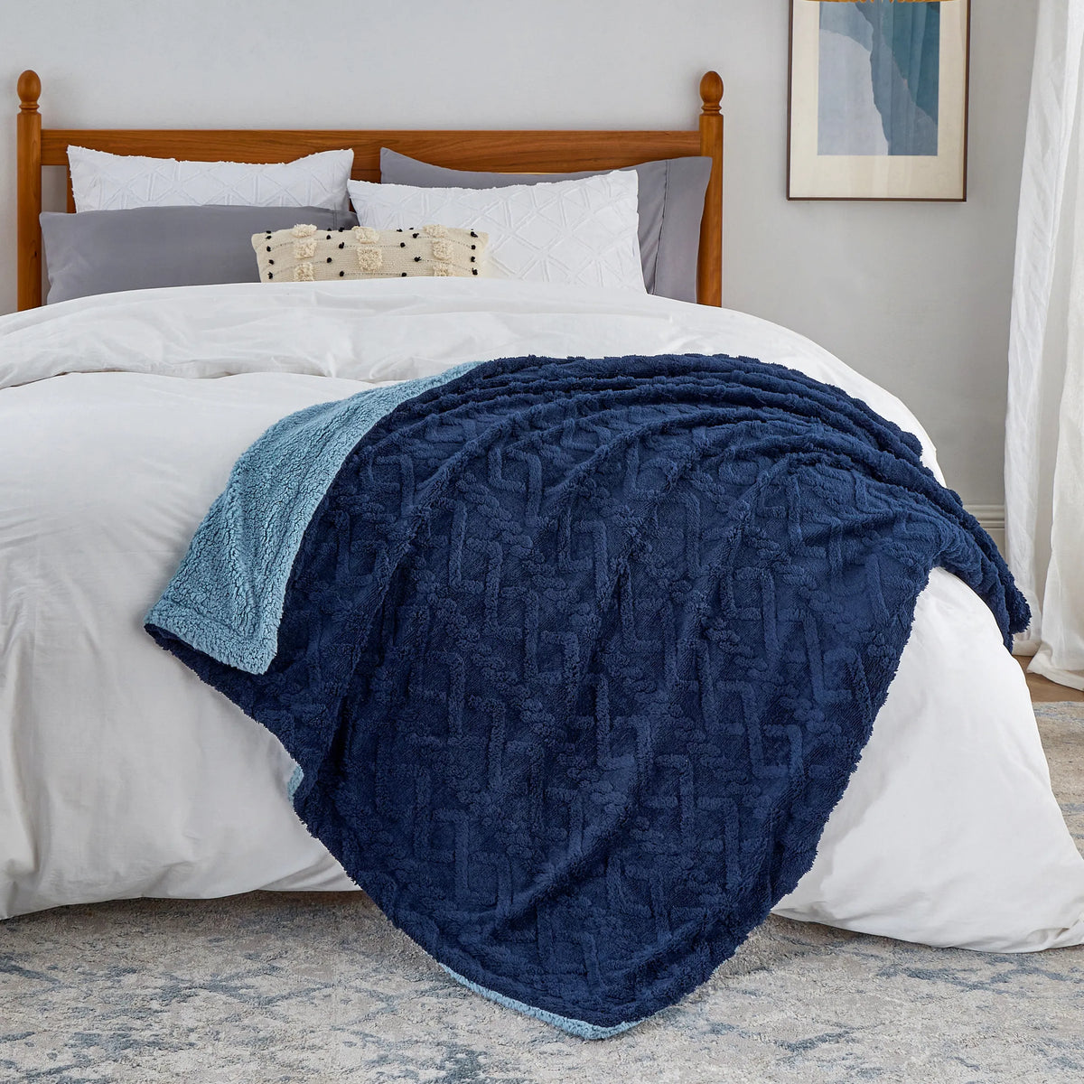 Sherpa Throw Blanket For Couch