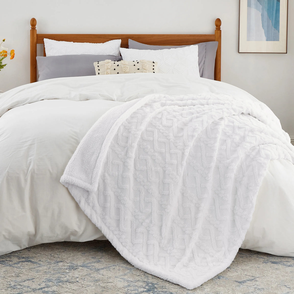 Sherpa Throw Blanket For Couch