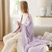 Feather Yarn Throw Blanket
