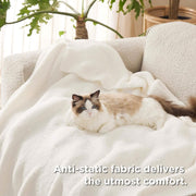 Feather Yarn Throw Blanket