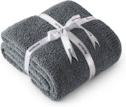 Feather Yarn Throw Blanket