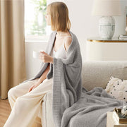 Feather Yarn Throw Blanket