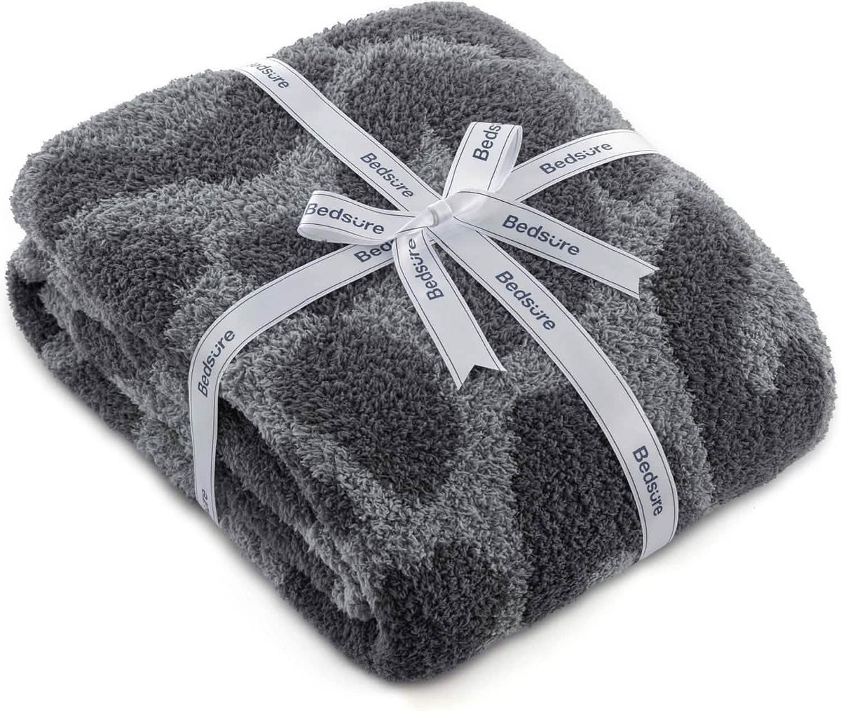 Feather Yarn Throw Blanket