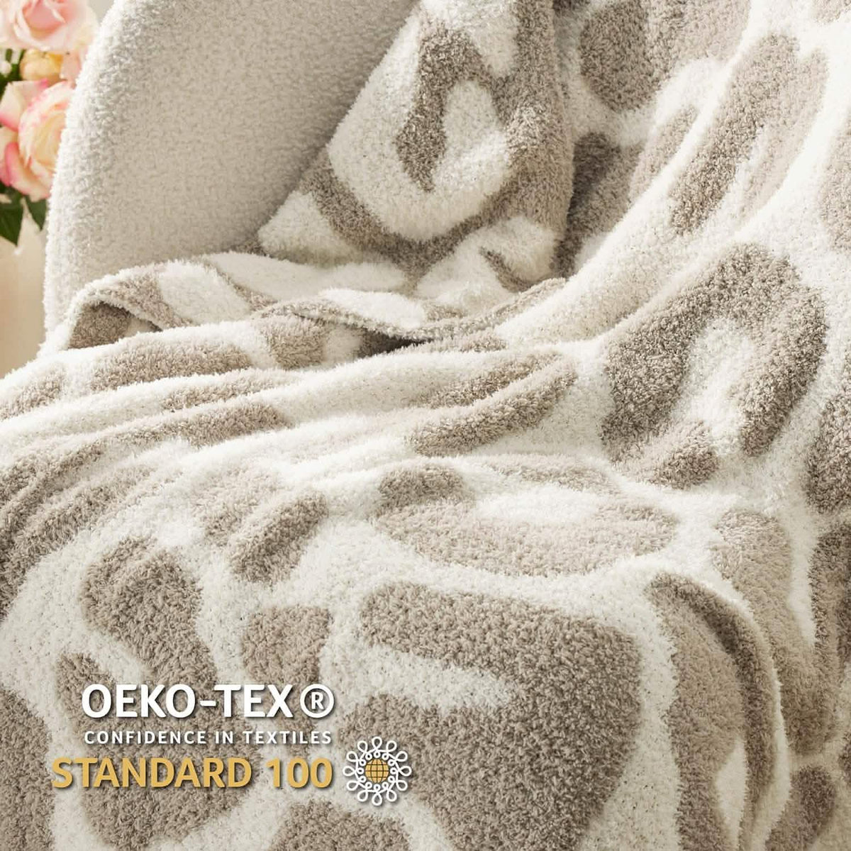 Feather Yarn Throw Blanket