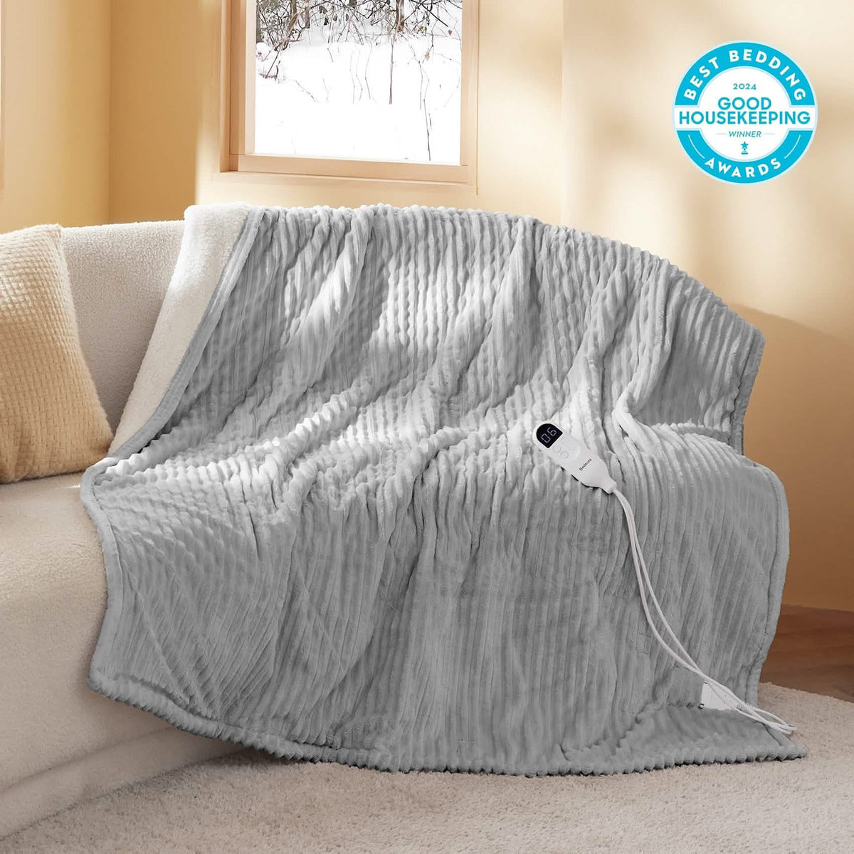 Ribbed Heated Blanket