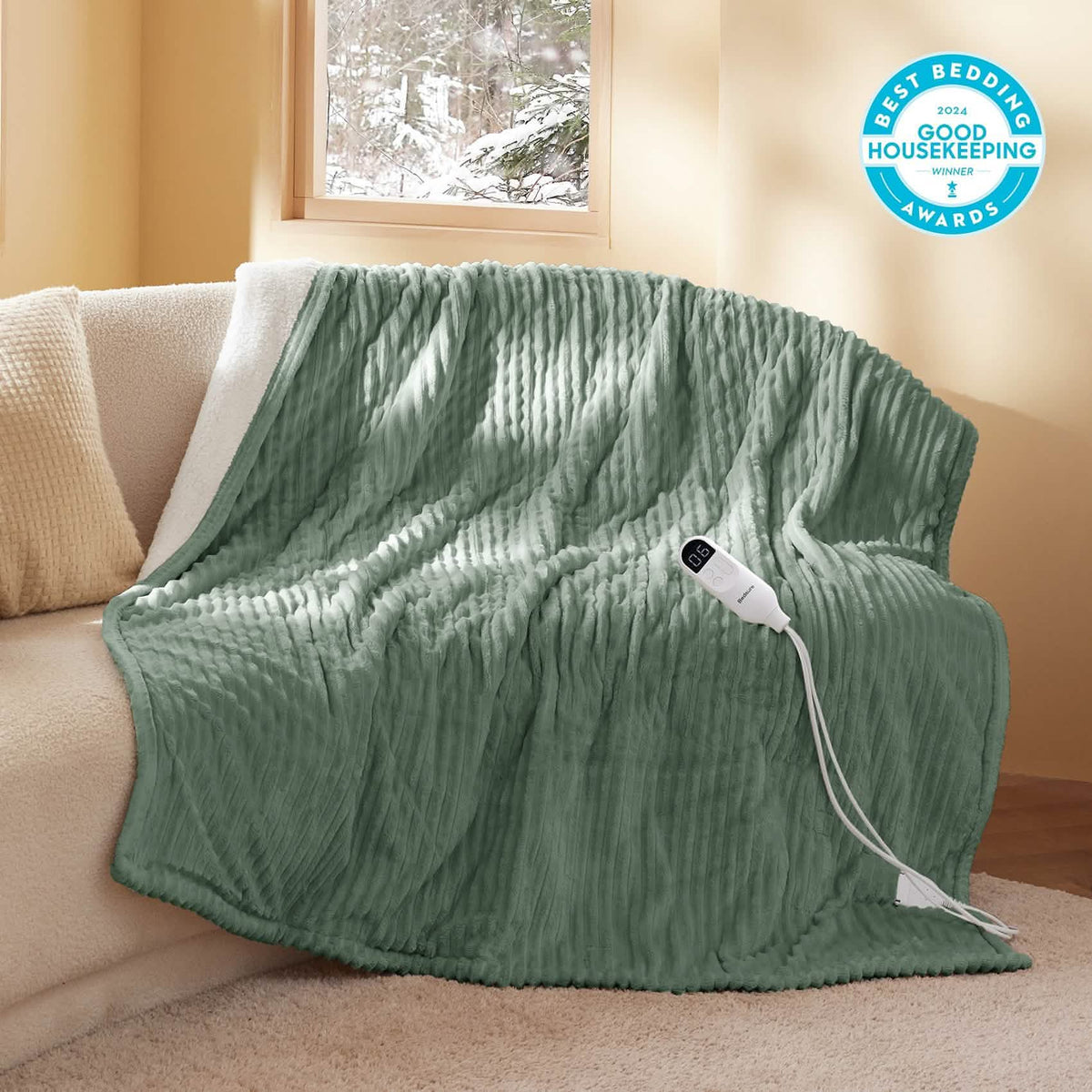 Ribbed Heated Blanket