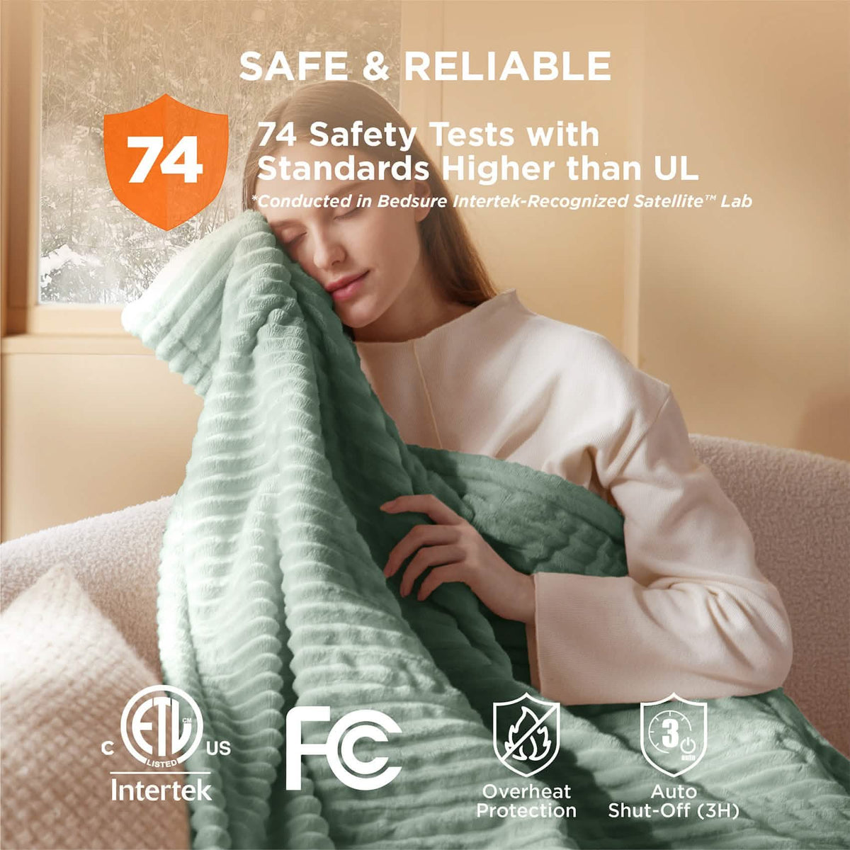 Ribbed Heated Blanket