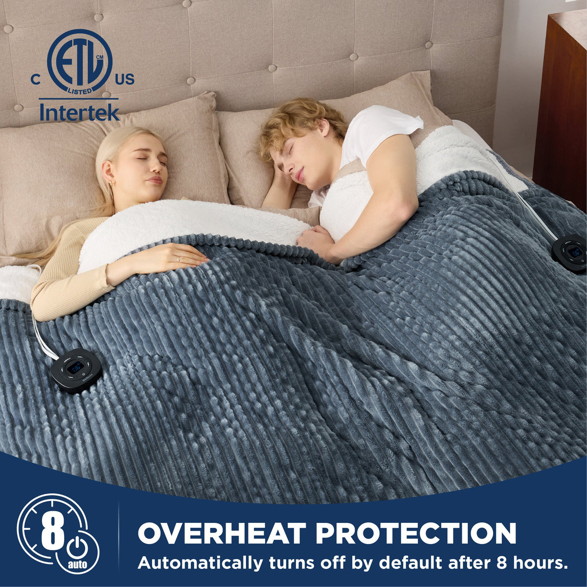 Ribbed Heated Blanket