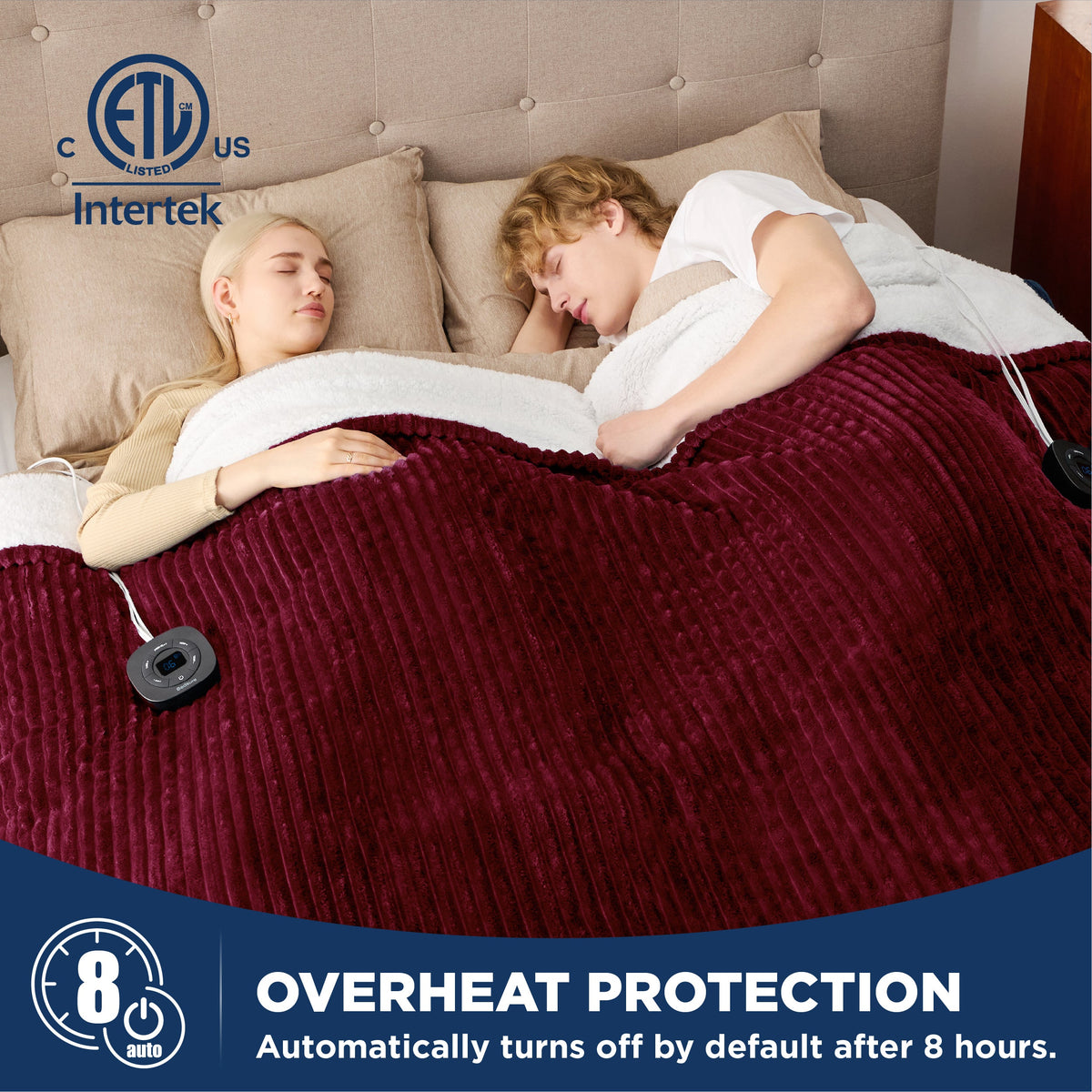 Ribbed Heated Blanket