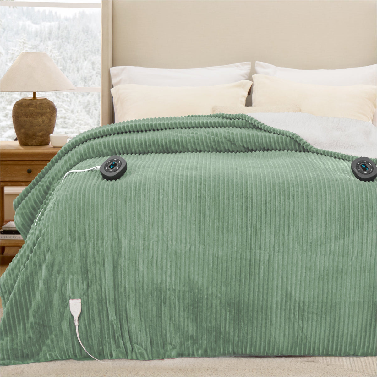 Ribbed Heated Blanket