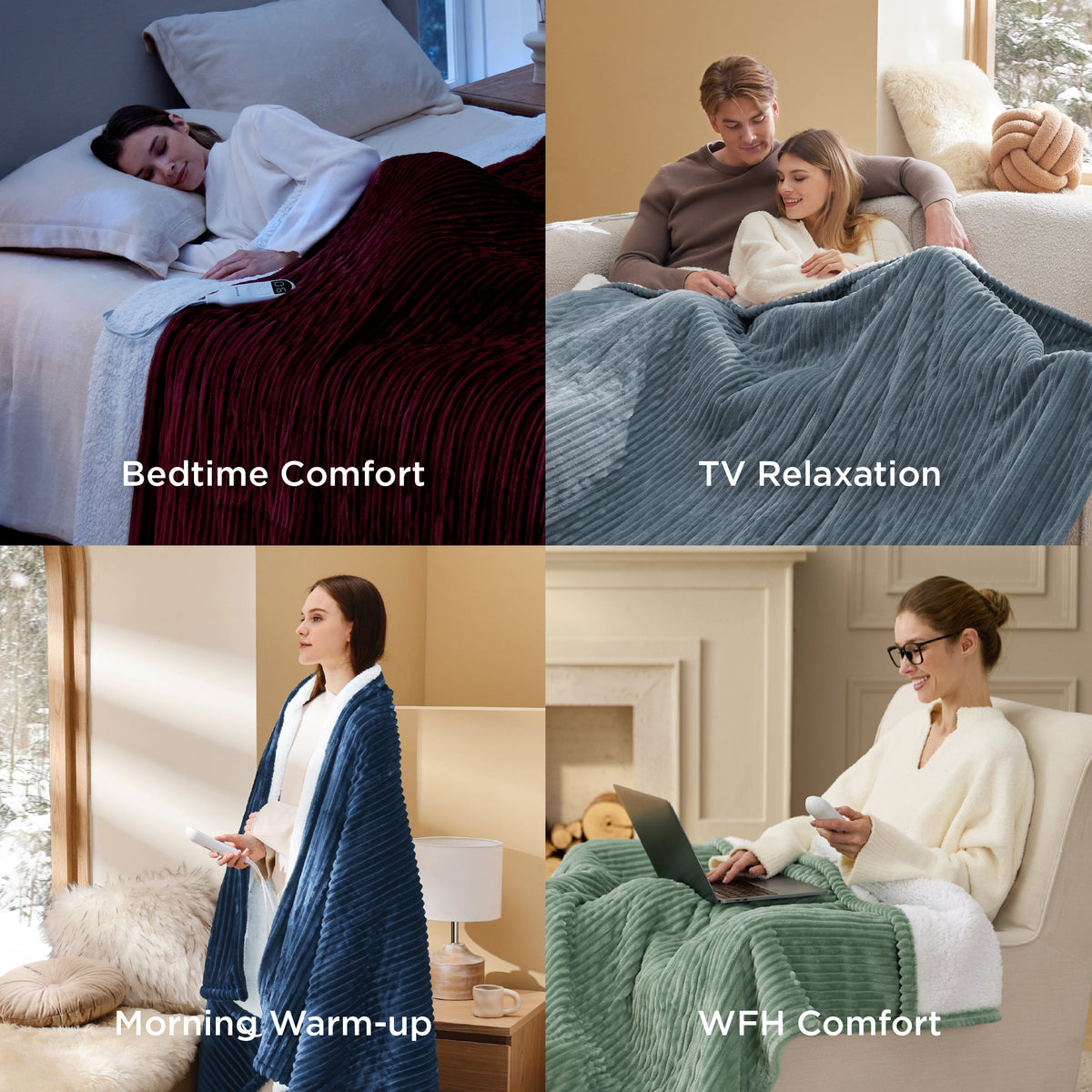Ribbed Heated Blanket