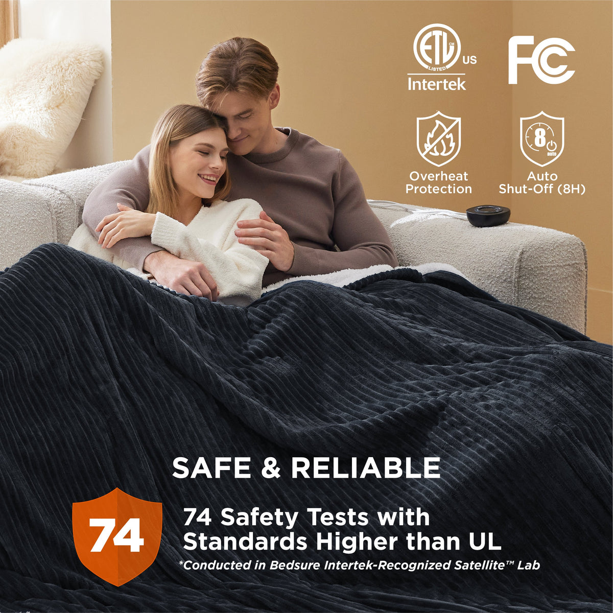 Ribbed Heated Blanket