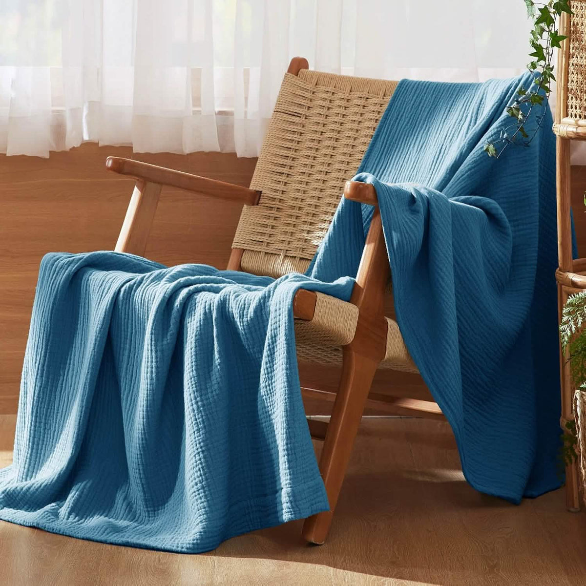 100% Cotton Gauze Spring Throw Blanket