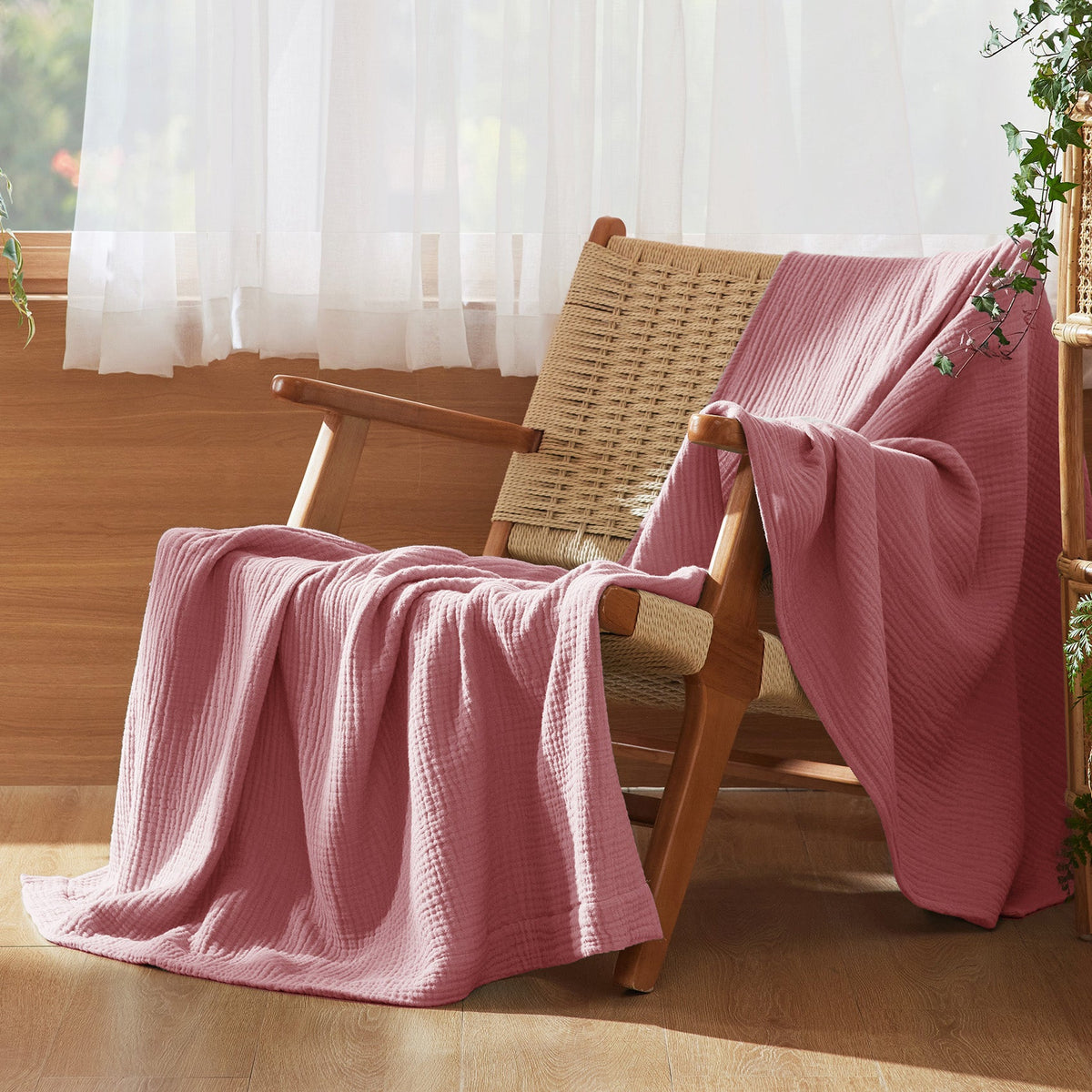 100% Cotton Gauze Spring Throw Blanket