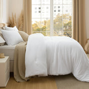 Prewashed Plain Comforter Set