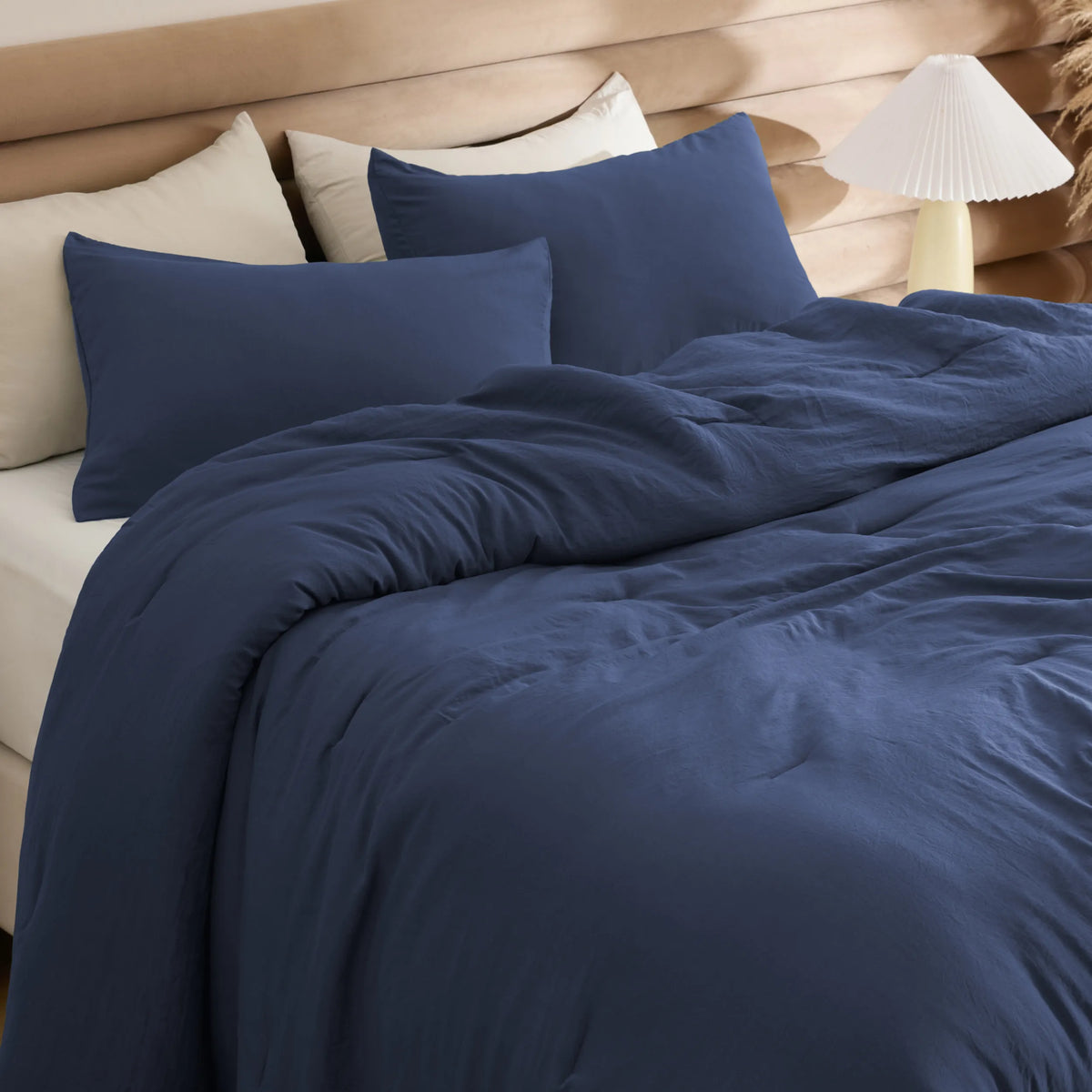 Prewashed Plain Comforter Set