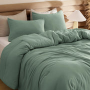Prewashed Plain Comforter Set