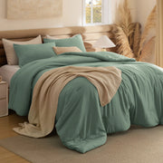 Prewashed Plain Comforter Set