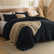 Prewashed Plain Comforter Set