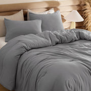 Prewashed Plain Comforter Set