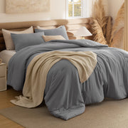Prewashed Plain Comforter Set