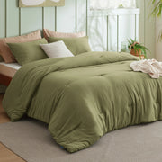 Prewashed Plain Comforter Set