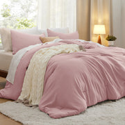 Prewashed Plain Comforter Set