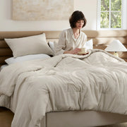 Prewashed Plain Comforter Set
