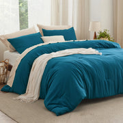 Prewashed Plain Comforter Set