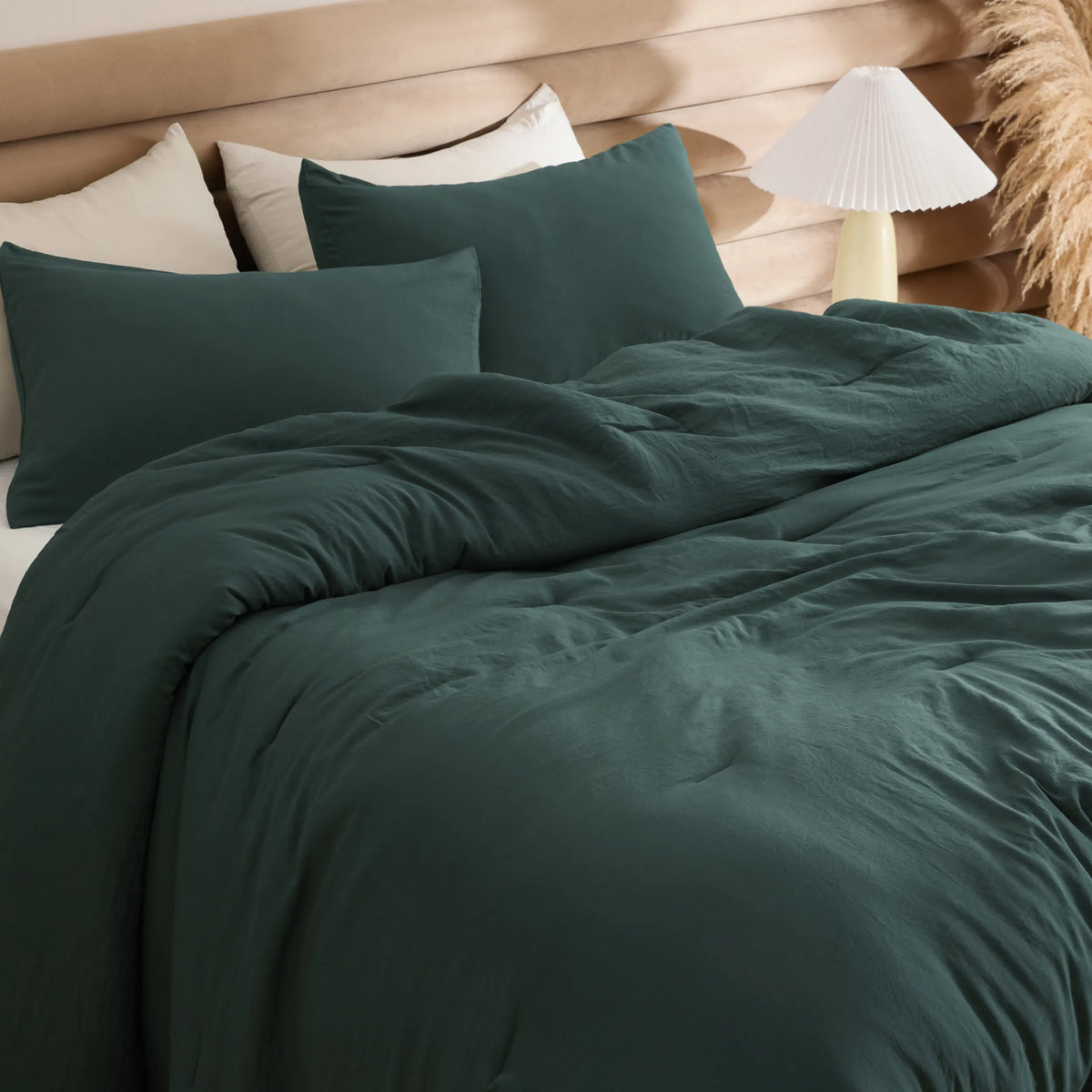 Prewashed Plain Comforter Set