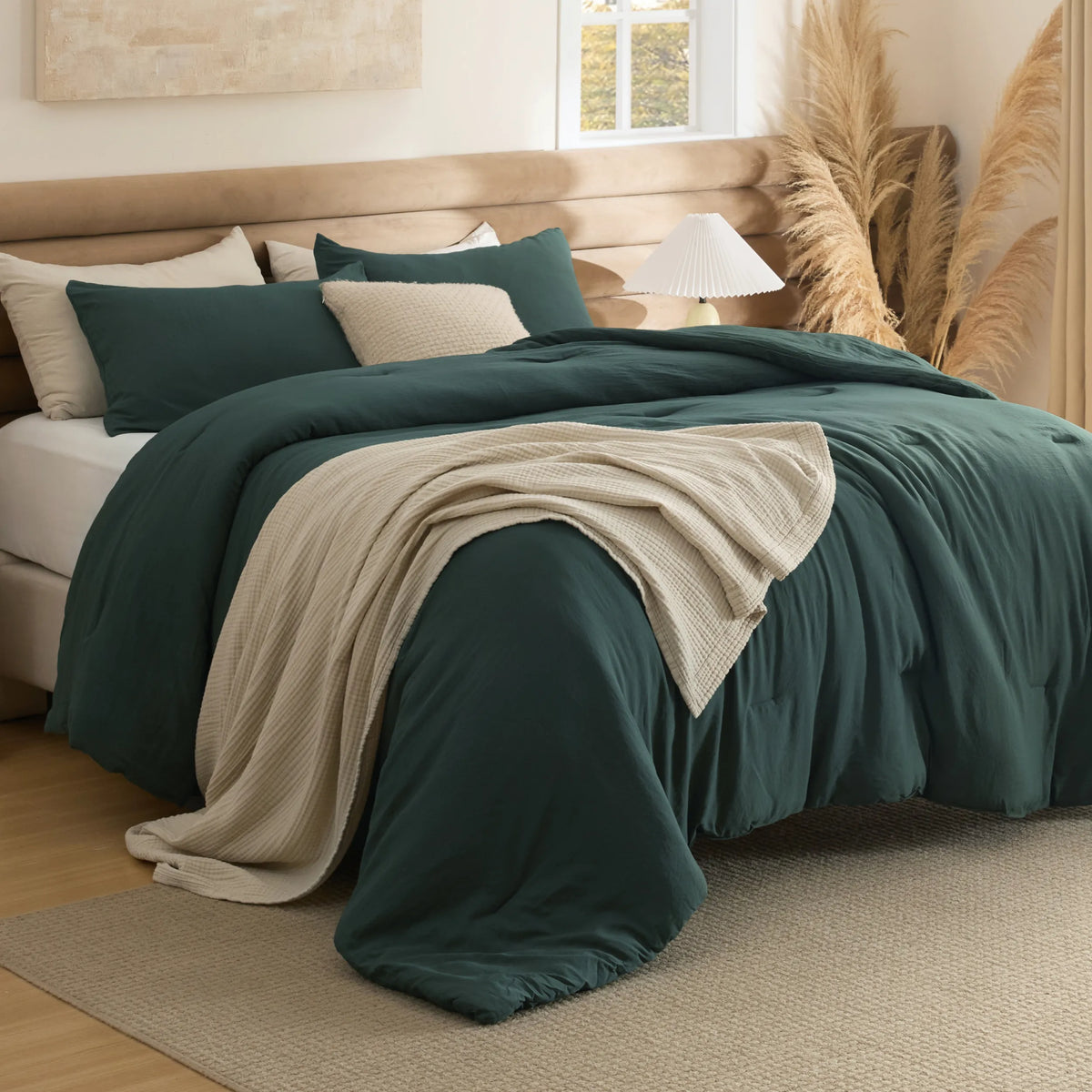 Prewashed Plain Comforter Set