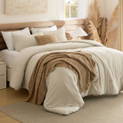 Prewashed Plain Comforter Set