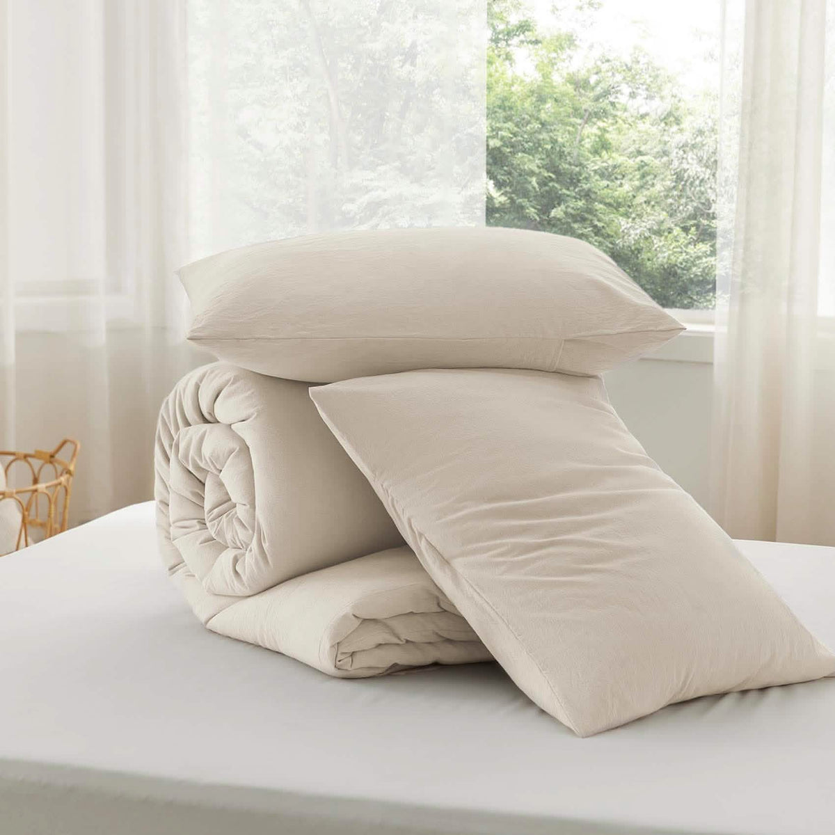 Prewashed Cotton Comforter Set