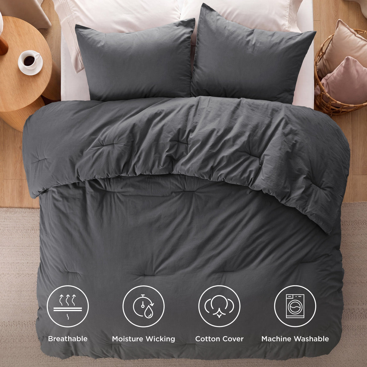 Prewashed Cotton Comforter Set
