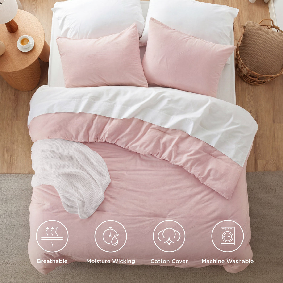 Prewashed Cotton Comforter Set