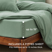 Prewashed Microfiber Duvet Cover Set