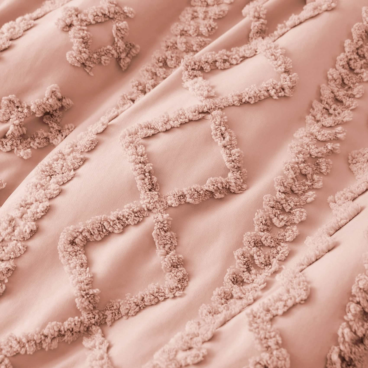 Boho Tufted Embroidery Duvet Cover Set