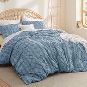 Boho Tufted Embroidery Duvet Cover Set