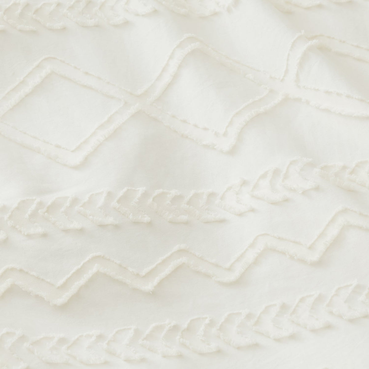 Boho Tufted Embroidery Duvet Cover Set