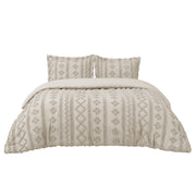 Boho Tufted Embroidery Duvet Cover Set