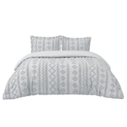 Boho Tufted Embroidery Duvet Cover Set