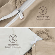 Boho Tufted Embroidery Duvet Cover Set