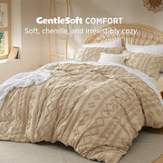 Boho Tufted Embroidery Duvet Cover Set