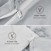 Boho Tufted Embroidery Duvet Cover Set