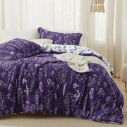 Reversible Floral Print Comforter Set