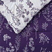 Reversible Floral Print Comforter Set